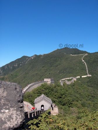 De chinese muur bij Mutianyu